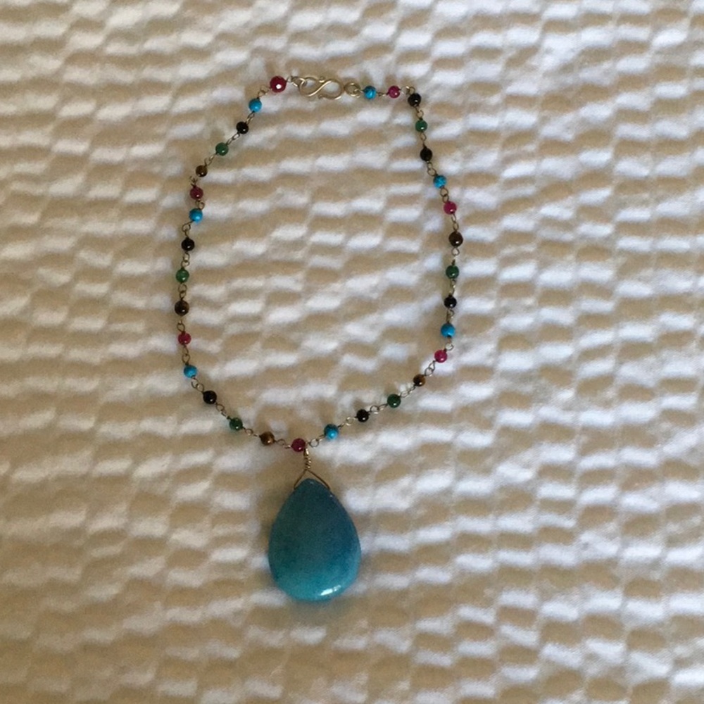 Turquoise beaded necklace